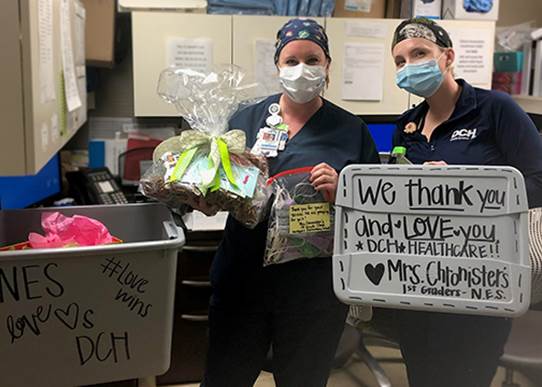 staff in masks