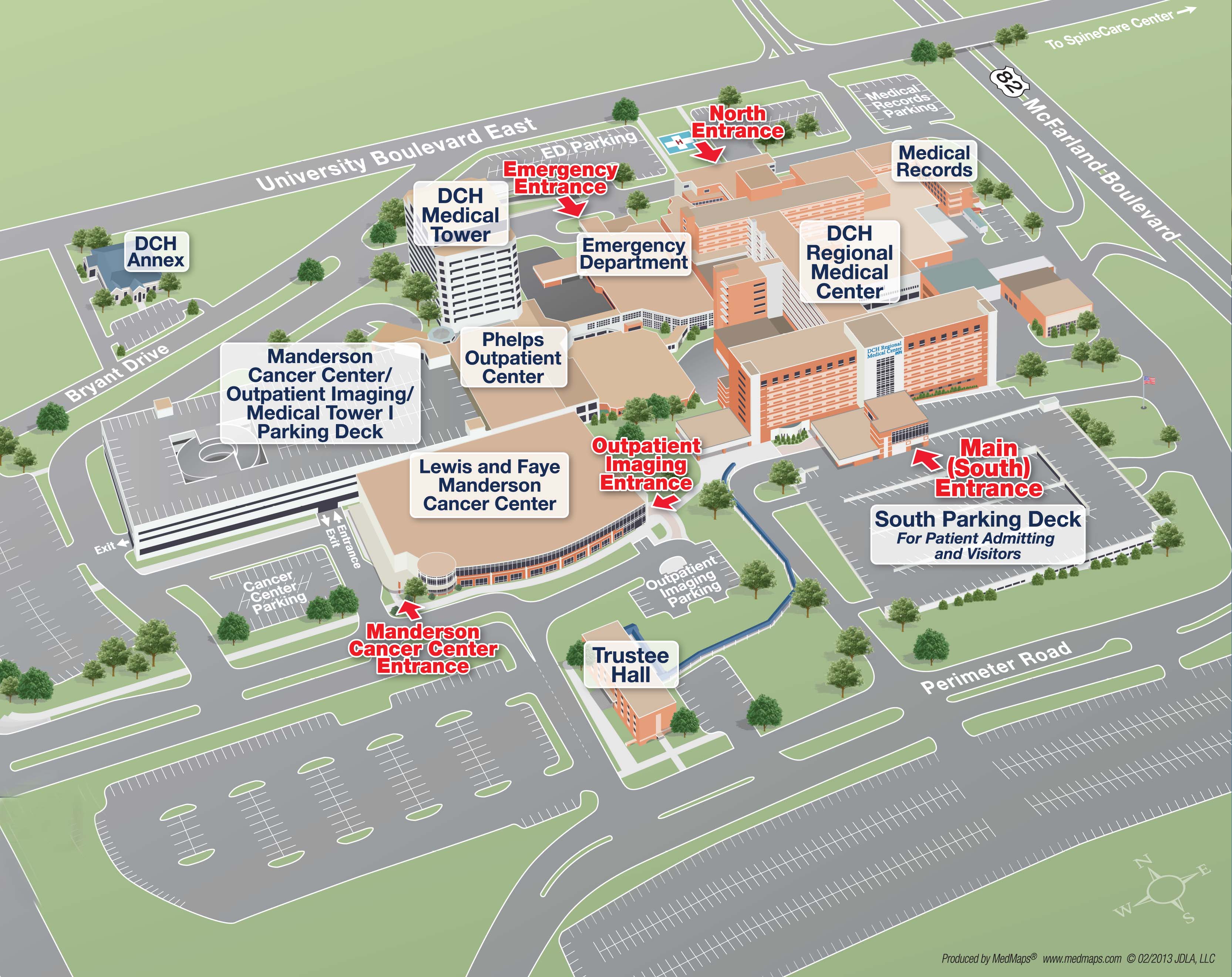 Memorial Regional Hospital Campus Map - United States Map